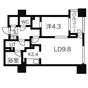 プライムメゾン南2条の間取り
