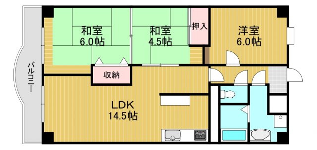 狭山レークハイツ2号館の間取り