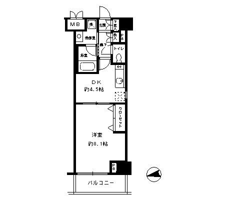 ソルレヴェンテ梅田の間取り