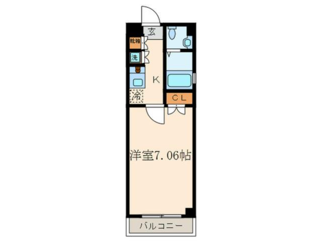 【間取り】 | サヴォイレジェント | 住み易い１Ｋです。