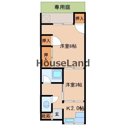 六十谷マンションの間取り