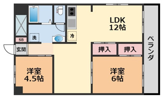 【間取り】 | フェリオ市駅西Ⅰ