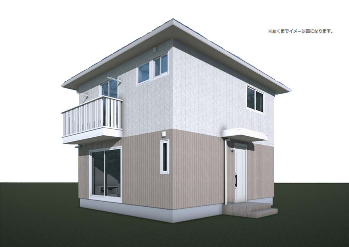 箕面市如意谷１丁目の一戸建ての外観パース