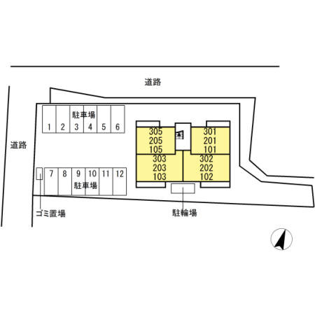 ミツハウスヘキサの区画図