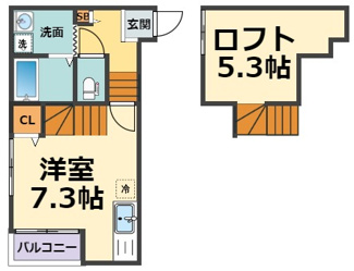【間取り】 | ポラリス武庫川東Ⅱ
