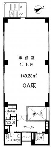 台東区寿３丁目の事務所の間取り