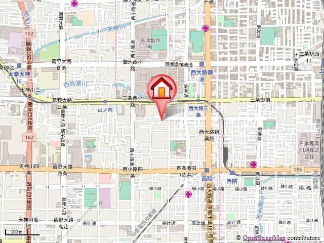 レジデンスオザックの地図