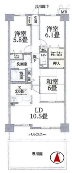 全面改装済物件♪~ディアエスタ・ミオ豊中1階部分♪の画像