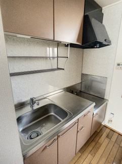 【キッチン】 | コーポグレイス | ガスコンロが設置可能なキッチンです。