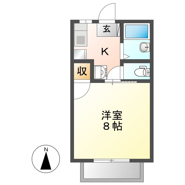 キッコウハイネスBの間取り