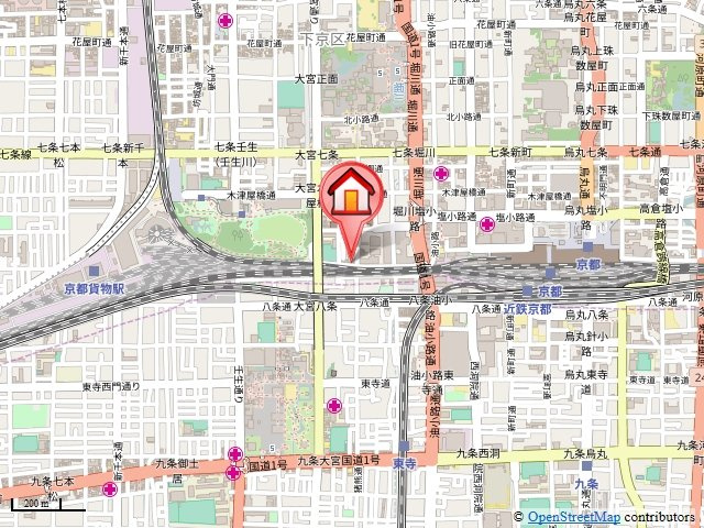 フラッティ梅小路の地図