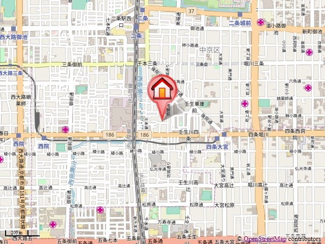 アークリード四条大宮の地図