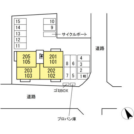 合志市須屋のアパートのその他共用部分