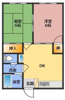 【間取り】 | コーポＹＳ　B