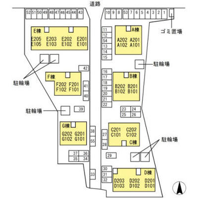 【区画図】 | エスポワール３４　Ｅ棟