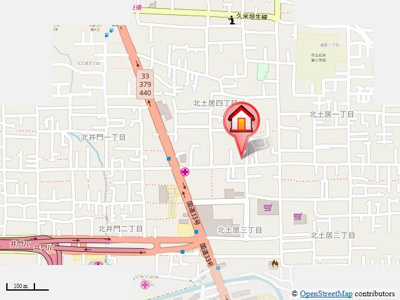 【地図】 | ハイカムールハピネスＢ棟