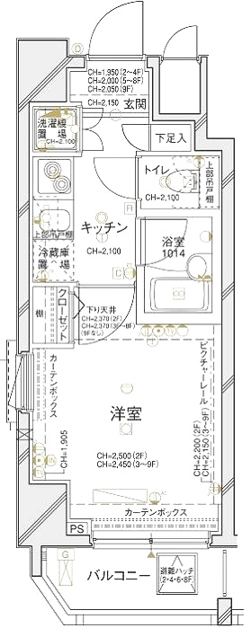 セジョリ御茶ノ水の間取り|1K