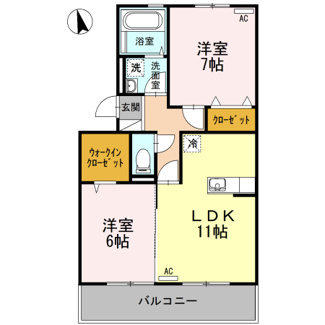 【間取り】 | ルミエール朝生田・