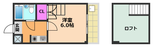 【間取り】 | ハイツ江東1