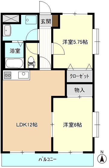 【間取り】 | ドムス前橋Ⅰ