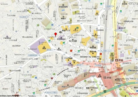 渋谷区宇田川町の事務所の地図