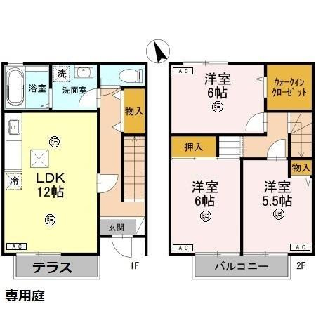 【間取り】 | リヴェール | 和室は洋室にリフォーム済みです。