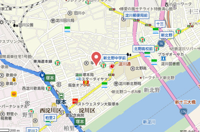 【地図】 | パラシオ塚本Ⅲ