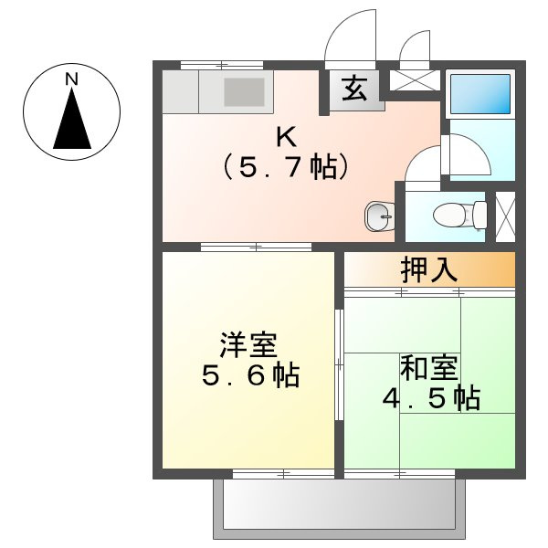 マンションフクミの間取り