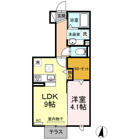 アムール二本松 Bの間取り