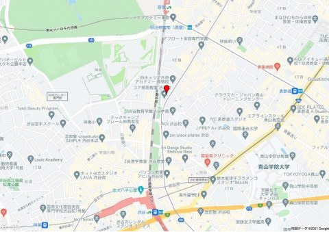 渋谷区神宮前６丁目の店舗一部の地図