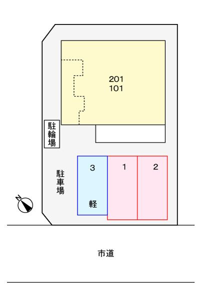 ベルアージュみゆきの駐車場