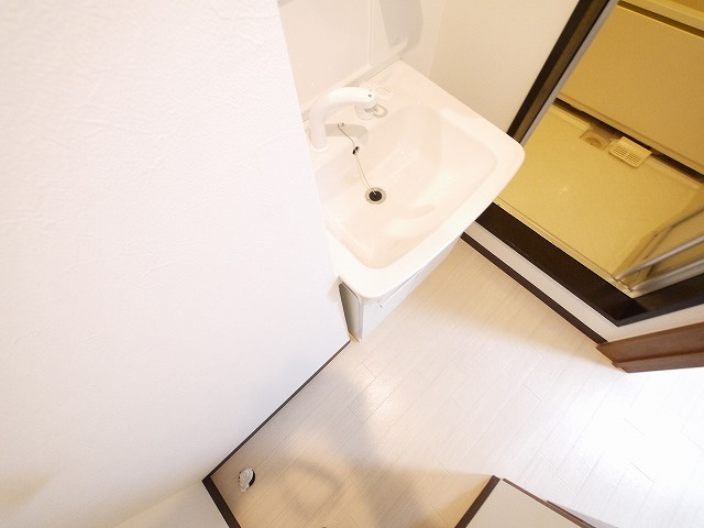 マンション　ヒライの洗面所|広い洗面スペース