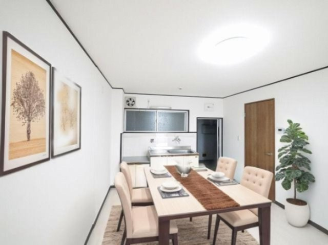 マンション　ヒライの居間・リビング|CGで家具等を配置したもので家具等は含まれません