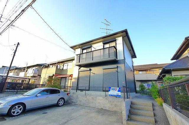 大川ハイツの外観|両隣のない２戸イチ賃貸アパートです