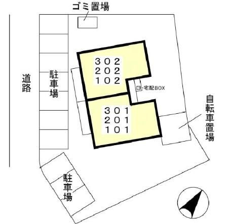メゾン一の坪の区画図