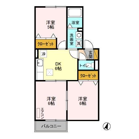ピュアタウン南逆井 Ｂの間取り