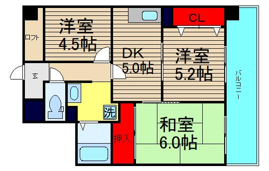 グレース大阪港の間取り