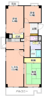 【間取り】 | 川越グリーンパークP-1号棟