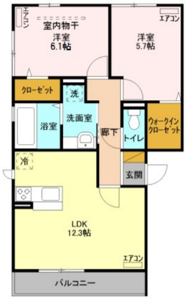 ファインヴィラAの間取り