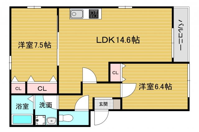 グラツィア堺の間取り