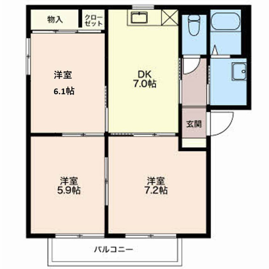 【間取り】 | バリュージュあずまだC