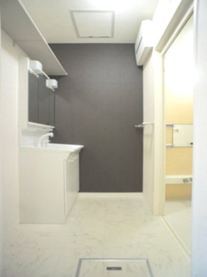 【独立洗面台】 | ヴィコロ参番館 | 洗髪洗面化粧台と洗濯機置き場があります♪