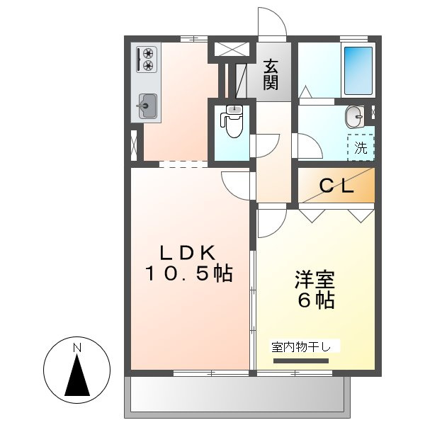 ソレイユ水江の間取り