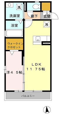 フェリスタ宮沢の間取り