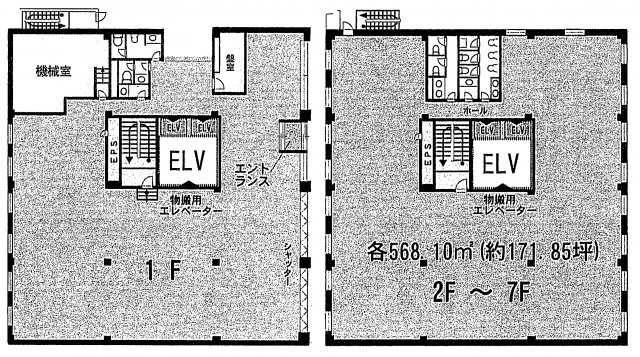 港区海岸３丁目の事務所の間取り