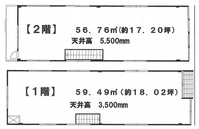 中央区日本橋３丁目の店舗事務所の間取り