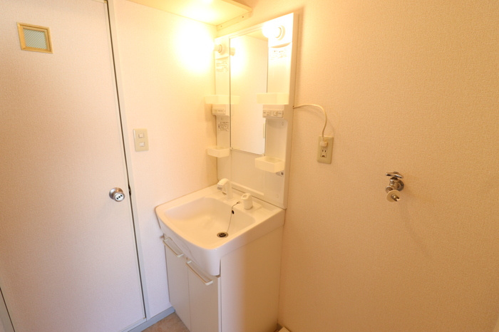 熊本市南区幸田２丁目のアパートの独立洗面台