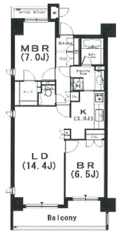 千代田区富士見２丁目の賃貸マンションの間取り