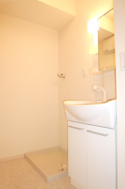 リーベ【10，000円キャッシュバック対象物件】の洗面所|ゆったりとスペースのある洗面所