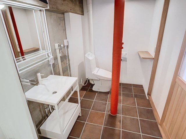 天神マンションの洗面所|コンパクトで使いやすい洗面所